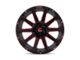 Fuel Wheels Contra Gloss Black Red Tinted Clear 6-Lug Wheel; 24x12; -44mm Offset (16-23 Tacoma)