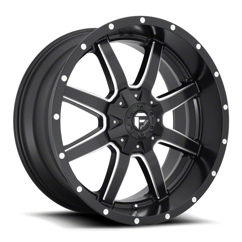 Fuel Wheels Maverick Matte Black Milled 6-Lug Wheel; 24x12; -44mm Offset (16-23 Titan XD)