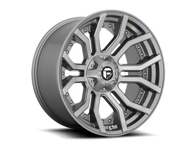 Fuel Wheels Rage Platinum Brushed Gunmetal Tinted Clear 6-Lug Wheel; 24x12; -44mm Offset (22-24 Tundra)
