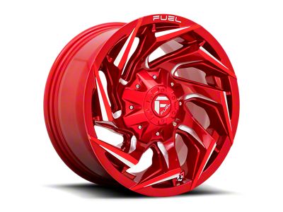 Fuel Wheels Reaction Candy Red Milled 6-Lug Wheel; 24x12; -44mm Offset (22-24 Tundra)