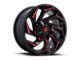 Fuel Wheels Reaction Gloss Black Milled with Red Tint 6-Lug Wheel; 24x12; -44mm Offset (22-24 Tundra)