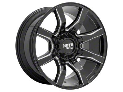 Moto Metal Spider Gloss Black Milled 6-Lug Wheel; 20x10; -18mm Offset (05-15 Tacoma)
