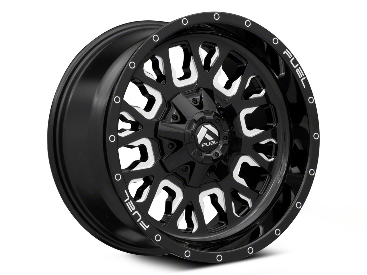 Fuel Wheels Titan XD Stroke Gloss Black Milled 6Lug Wheel; 24x14