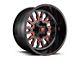 Fuel Wheels Stroke Gloss Black Red Tinted Clear 6-Lug Wheel; 24x14; -75mm Offset (05-15 Tacoma)