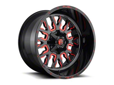 Fuel Wheels Stroke Gloss Black Red Tinted Clear 6-Lug Wheel; 24x14; -75mm Offset (10-24 4Runner)