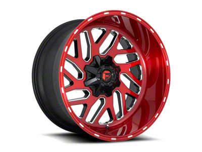 Fuel Wheels Triton Candy Red Milled 6-Lug Wheel; 24x12; -44mm Offset (22-24 Tundra)