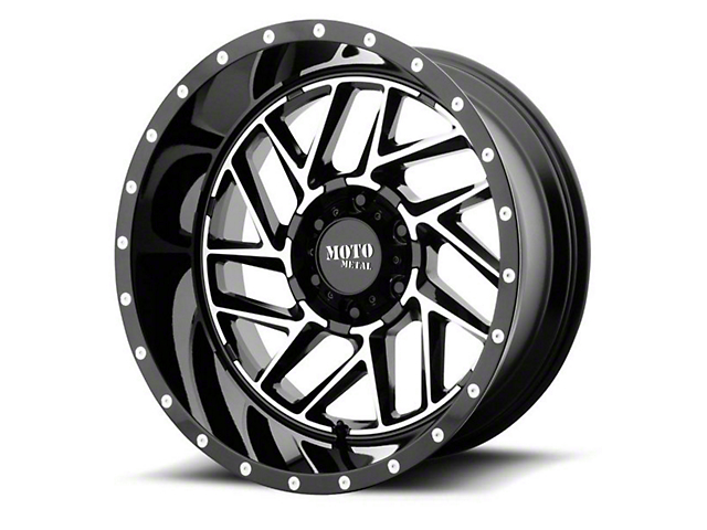 Moto Metal Breakout Gloss Black Machined 6-Lug Wheel; 22x10; -18mm Offset (03-09 4Runner)