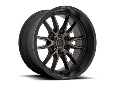 Fuel Wheels Clash Matte Black Double Dark Tint 6-Lug Wheel; 24x12; -44mm Offset (2024 Tacoma)