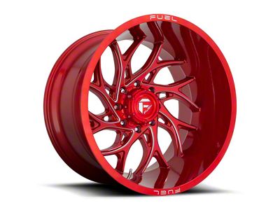Fuel Wheels Runner Candy Red Milled 6-Lug Wheel; 24x12; -44mm Offset (16-24 Titan XD)