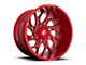 Fuel Wheels Runner Candy Red Milled 6-Lug Wheel; 24x12; -44mm Offset (22-24 Tundra)