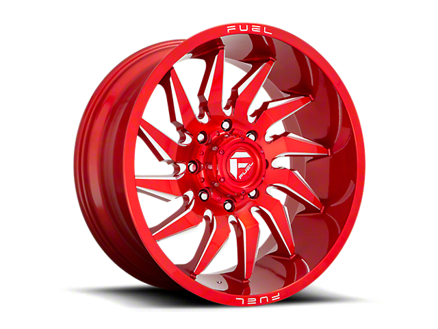 Fuel Wheels Saber Candy Red Milled 6-Lug Wheel; 24x12; -44mm Offset (14-18 Silverado 1500)