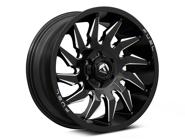 Fuel Wheels Saber Gloss Black Milled 6-Lug Wheel; 24x12; -44mm Offset (19-23 Silverado 1500)