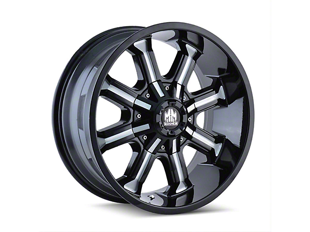 Mayhem Wheels Beast Gloss Black Milled 6-Lug Wheel; 20x9; -12mm Offset (16-23 Tacoma)