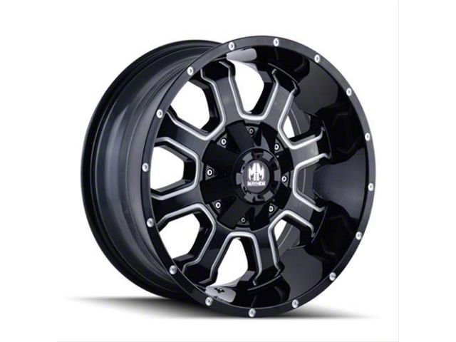 Mayhem Wheels Fierce Gloss Black Milled 6-Lug Wheel; 18x9; -12mm Offset (05-15 Tacoma)
