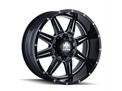Mayhem Wheels Monstir Gloss Black Milled 6-Lug Wheel; 20x9; 18mm Offset (22-24 Tundra)