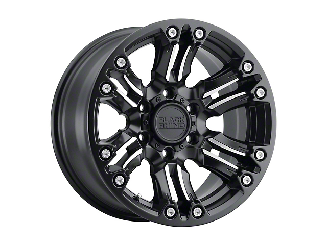 Black Rhino Asagai Matte Black Machined 6-Lug Wheel; 17x8.5; 0mm Offset (16-23 Tacoma)