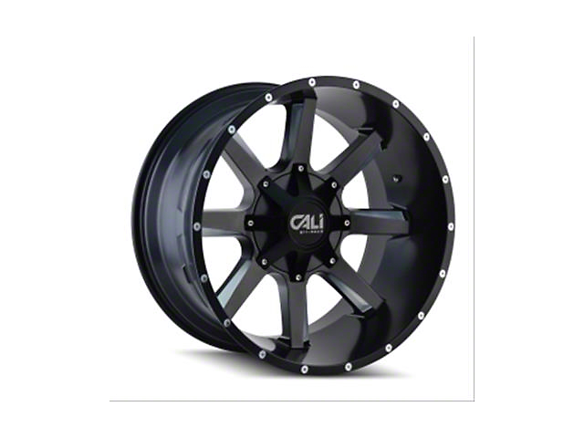 Cali Off-Road Busted Satin Black Milled 6-Lug Wheel; 20x9; 18mm Offset (15-20 Tahoe)