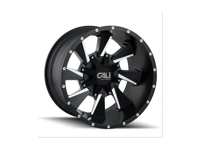 Cali Off-Road Distorted Satin Black Milled 6-Lug Wheel; 20x9; 0mm Offset (21-23 Tahoe)
