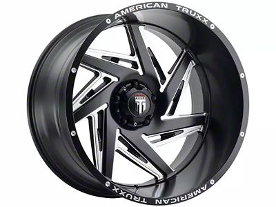 American Truxx Spiral Satin Black Milled 6-Lug Wheel; 20x10; -24mm Offset (16-23 Tacoma)