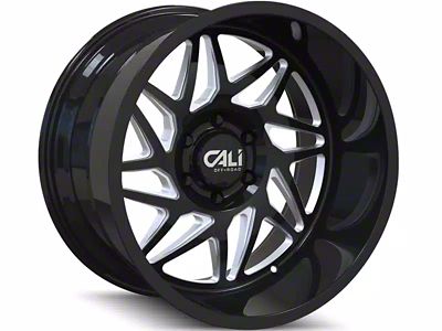 Cali Off-Road Gemini Gloss Black Milled 6-Lug Wheel; 20x10; -25mm Offset (22-24 Tundra)