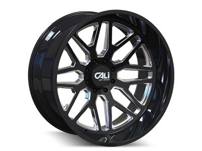 Cali Off-Road Invader Gloss Black Milled 6-Lug Wheel; 20x10; -25mm Offset (22-24 Tundra)