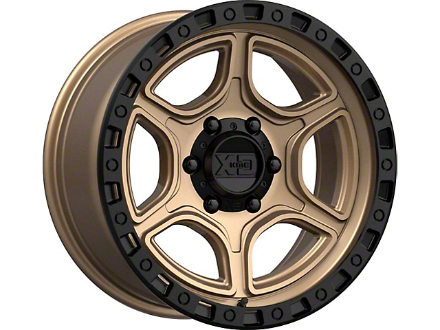 XD Portal Satin Bronze with Satin Black Lip 6-Lug Wheel; 18x8.5; 0mm Offset (05-15 Tacoma)