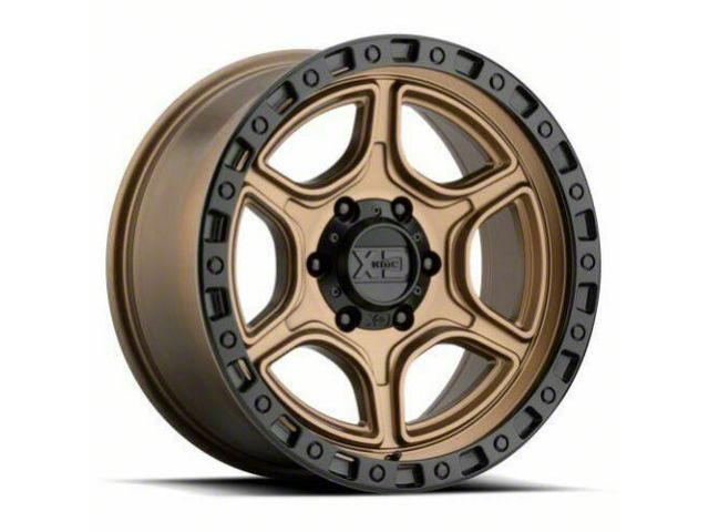 XD Portal Satin Bronze with Satin Black Lip 6-Lug Wheel; 18x8.5; 18mm Offset (05-15 Tacoma)