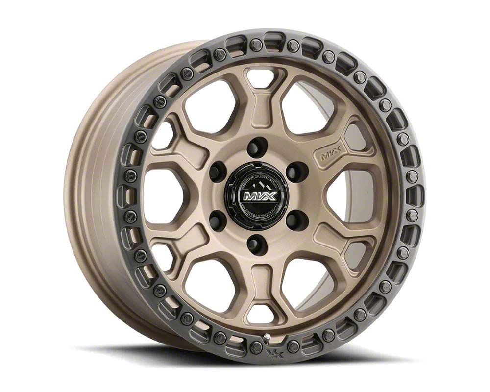 MVX Offroad Ranger VX62 Matte Bronze with Matte Black Lip 6-Lug Wheel ...