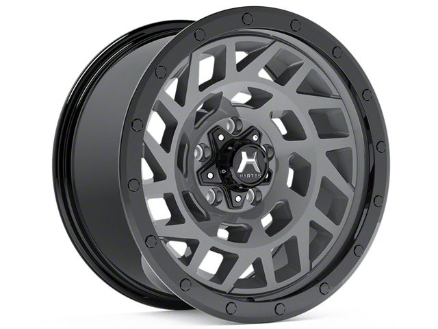 Hartes Metal Monster Anthracite with Black Simulated Beadlock 6-Lug Wheel; 18x9; 15mm Offset (22-24 Tundra)