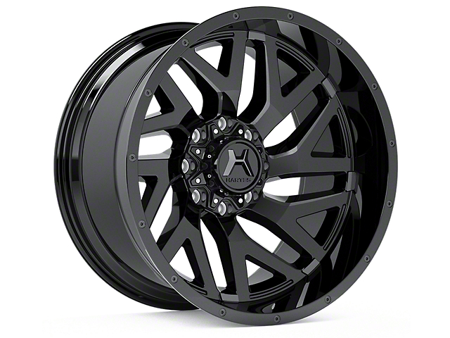Hartes Metal Stealth Gloss Black Milled with Satin Dark Tint 6-Lug Wheel; Right Directional; 20x10; -18mm Offset (07-14 Tahoe)