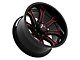 Hartes Metal Strike Gloss Black Milled with Red Tint 6-Lug Wheel; 22x12; -44mm Offset (10-24 4Runner)