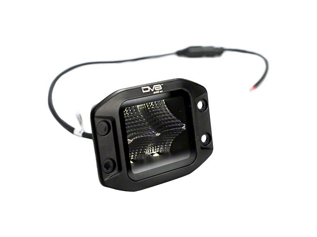 DV8 Offroad 3-Inch Elite Series LED Flush Mount Pod Light; Flood Beam (Universal; Some Adaptation May Be Required)