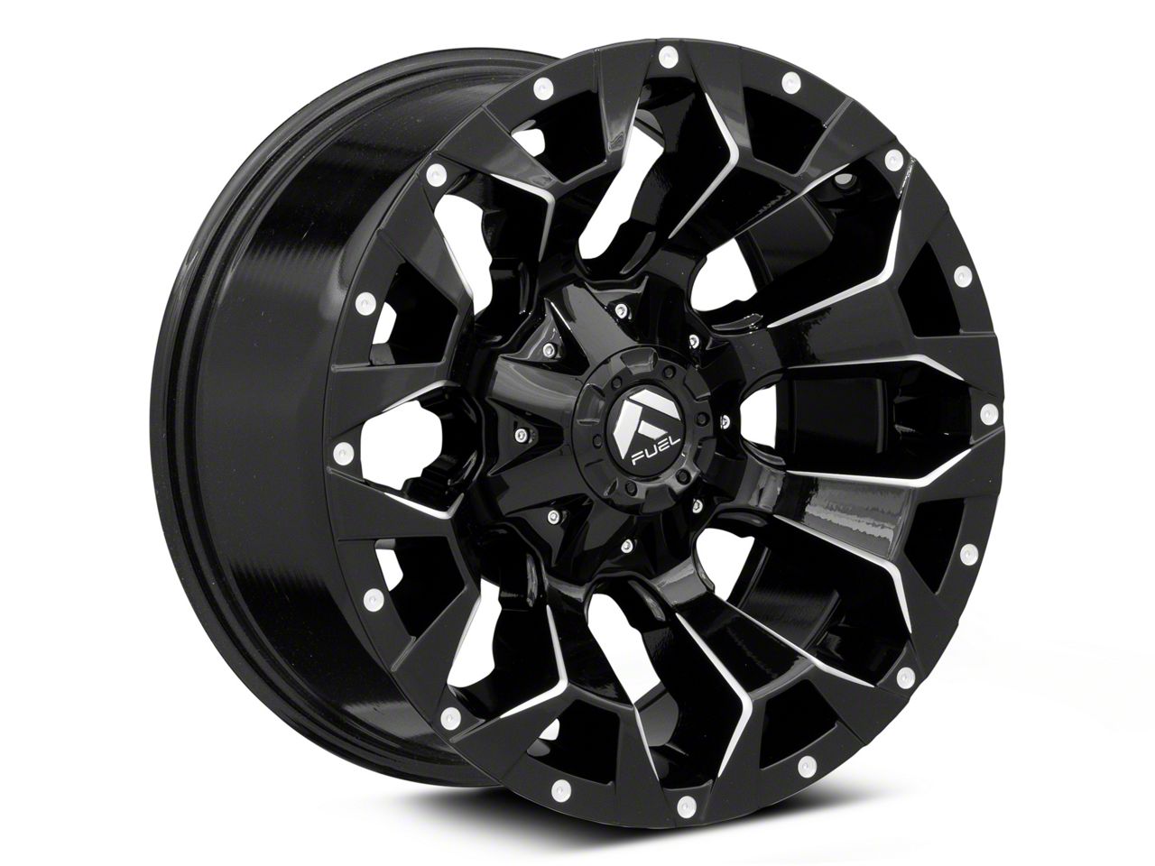 Fuel Wheels Titan Assault Gloss Black Milled 6Lug Wheel; 18x9; 13mm