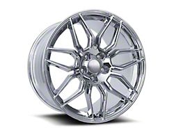 Z06 Replica Chrome Wheel; Front Only; 19x10; 40mm Offset (15-19 Corvette C7, Excluding Stingray)