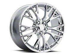 C7 Z06 Replica Chrome Wheel; Rear Only; 19x10; 79mm Offset (14-19 Corvette C7 Stingray)