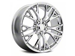 C7 Z06 Replica Chrome Wheel; Front Only; 18x8.5; 56mm Offset (14-19 Corvette C7 Stingray)