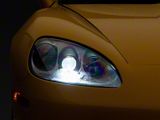 Factory OEM Style HID Headlights; Blade Silver Housing; Clear Lens (05-13 Corvette C6)