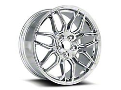 C8 ZO6 Replica Chrome Wheel; Rear Only; 20x10; 79mm Offset (05-13 Corvette C6 Base)