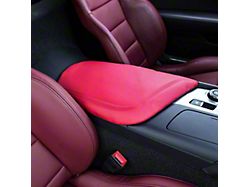 Kustom Interior Premium Artificial Leather Center Console Lid Armrest Cover; All Red with Red Stithcing (14-19 Corvette C7)