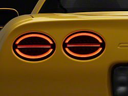 Raxiom Axial Series LED Tail Lights; Chrome Housing; Smoked Lens (97-04 Corvette C5)