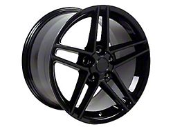 CV07A Gloss Black Wheel; Front Only; 18x9.5; 56mm Offset (05-13 Corvette C6)