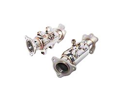 High-Flow Catted Rear Pipes; Brushed Silver (20-26 Corvette C8)