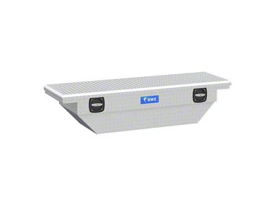 UWS 63-Inch Aluminum Low Profile Secure Lock Tool Box; Bright (19-23 Tacoma Access Cab, Double Cab w/ 5-Foot Bed)