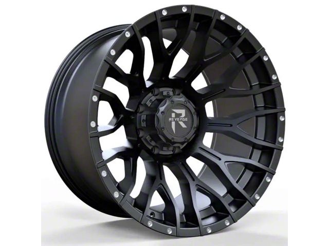 Revenge Off-Road Wheels RV-201 Satin Black with Dots 5-Lug Wheel; 22x12; -44mm Offset (07-13 Tundra)