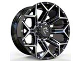 RV-202 Black Machine 5-Lug Wheel; 20x10; -19mm Offset (09-18 RAM 1500)