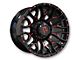 Revenge Off-Road Wheels RV-201 Black and Red Milled Wheel; 22x12 (20-24 Jeep Gladiator JT)