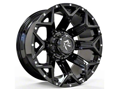 Revenge Off-Road Wheels RV-202 Gloss Black with Dots Wheel; 20x9 (07-18 Jeep Wrangler JK)