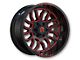 Revenge Off-Road Wheels RV-205 Black and Red Milled Wheel; 20x9 (20-24 Jeep Gladiator JT)