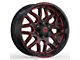 Revenge Off-Road Wheels RV-206 Black and Red Milled Wheel; 20x10 (20-24 Jeep Gladiator JT)