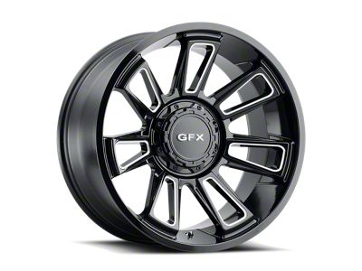 G-FX TR21 Gloss Black Milled Wheel; 18x9 (18-24 Jeep Wrangler JL)